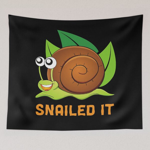 Item preview, Snailed It Funny Snail Pun designed and sold by Designs By YL.
