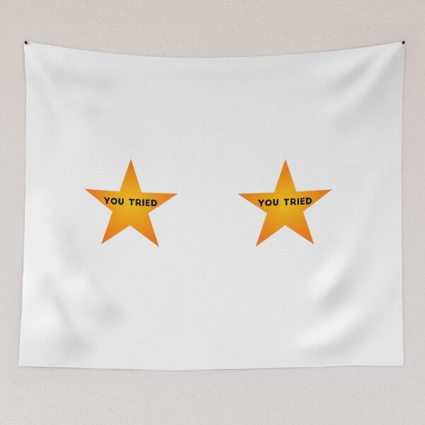 Item preview,  You Tried Gold Star -  Meme Metallic Gold Comic Sans Yellow Stars Shiny designed and sold by Farid1Shop.
