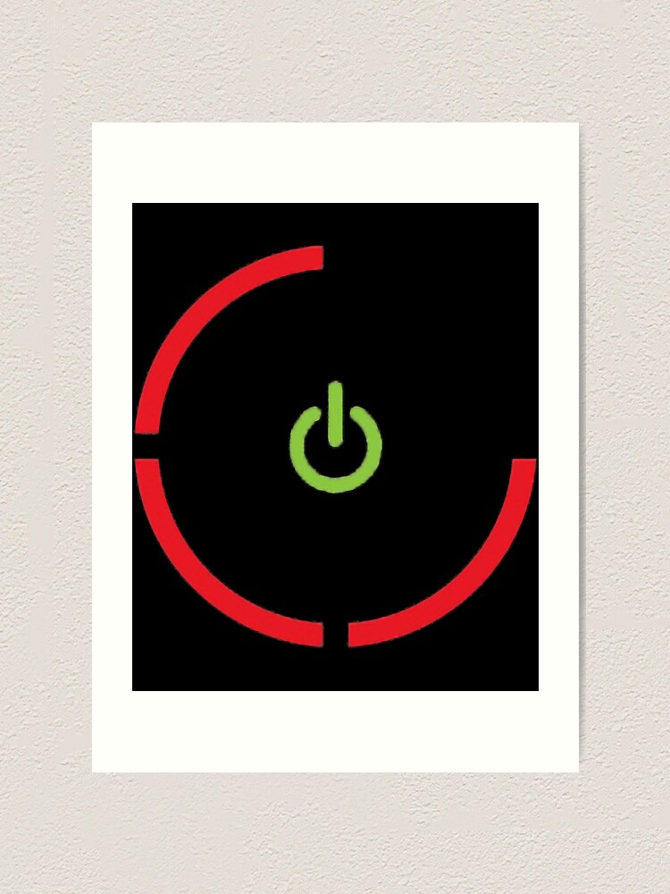 Xbox 360 Red Ring Of Death (BLACK) Art Print
