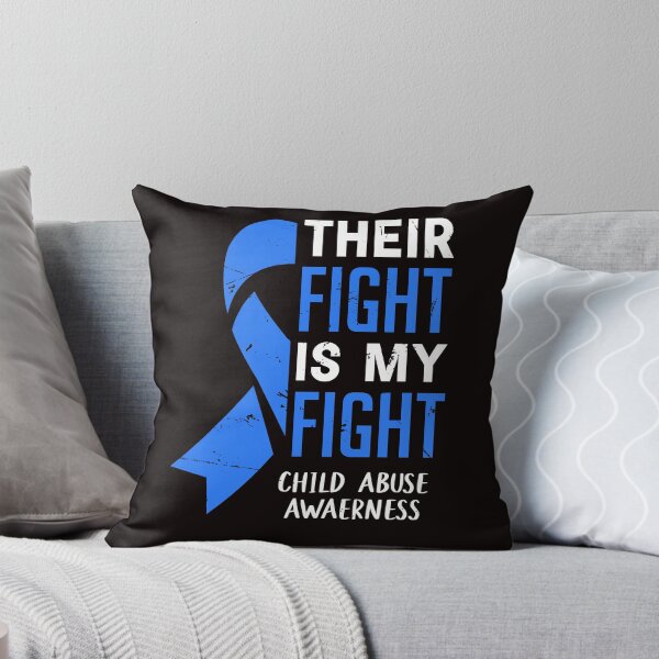 Item preview, Their Fight My Fight Child Abuse Awareness April Blue Ribbon designed and sold by TomGiantDesigns.