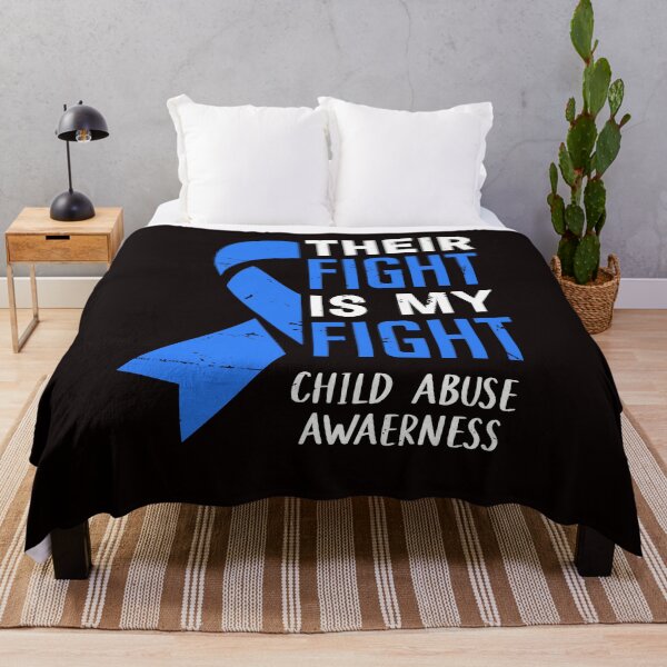 Item preview, Their Fight My Fight Child Abuse Awareness April Blue Ribbon designed and sold by TomGiantDesigns.