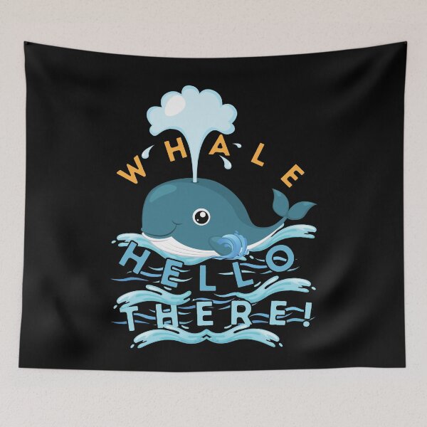 Item preview, Whale Hello There/ Funny Whale Pun designed and sold by Designs By YL.
