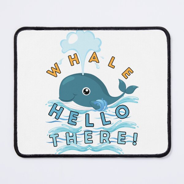 Item preview, Whale Hello There/ Funny Whale Pun designed and sold by Designs By YL.