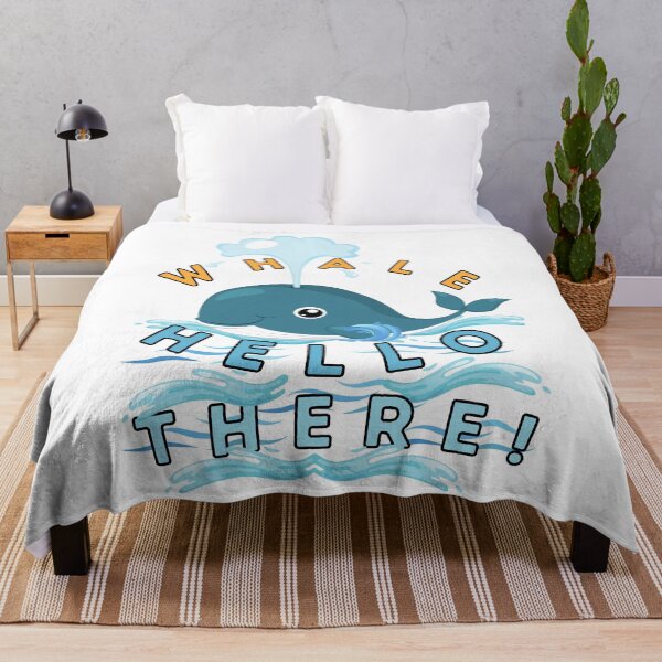 Item preview, Whale Hello There/ Funny Whale Pun designed and sold by Designs By YL.