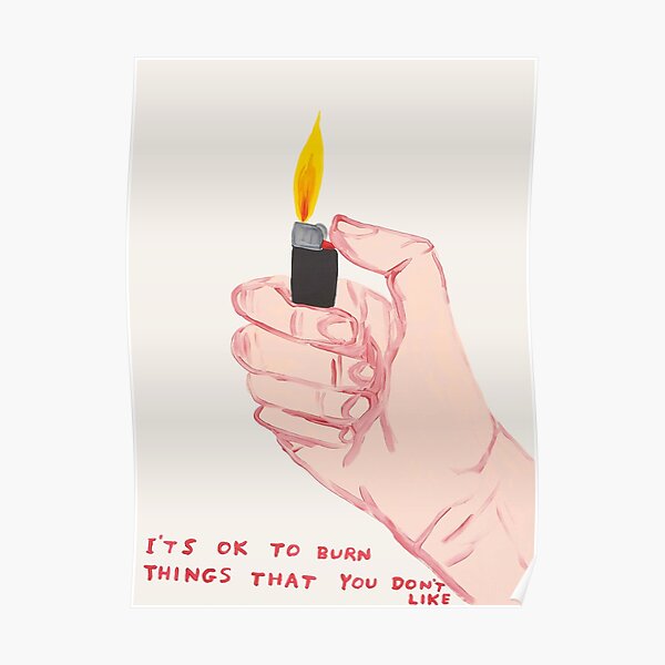 it's ok to burn things that you don't like Poster