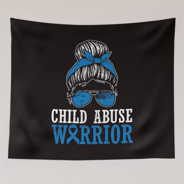 Item preview, Child Abuse Warrior Prevention Month Blue Ribbon Awareness designed and sold by TomGiantDesigns.