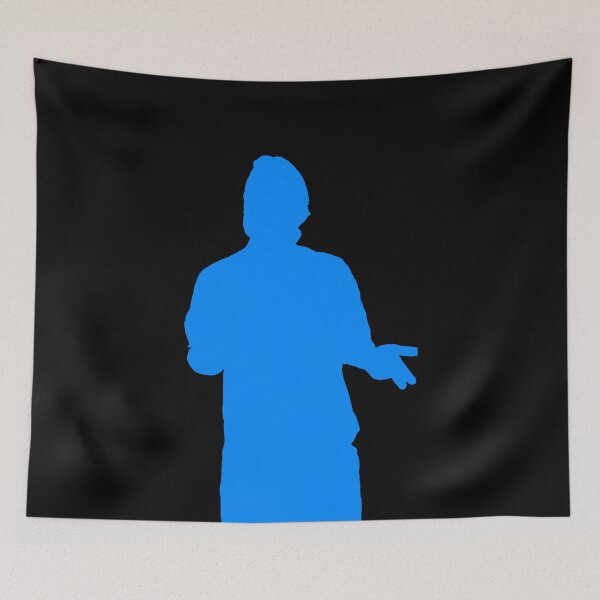 Item preview,  Teachurb Questions With Hands Out Silhouette Gamer Brand Streamer Blue designed and sold by TeachUrb.