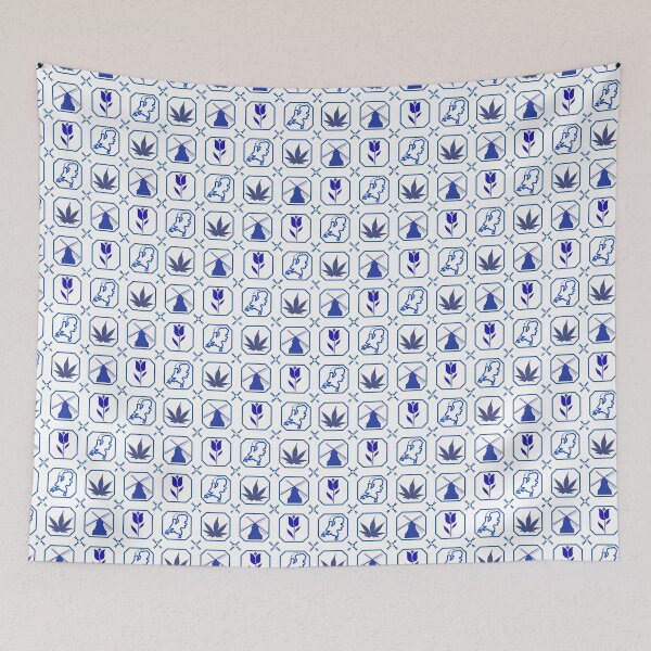 Item preview, Blue Holland Tulip Windmill Weed Netherlands designed and sold by FunForShop.