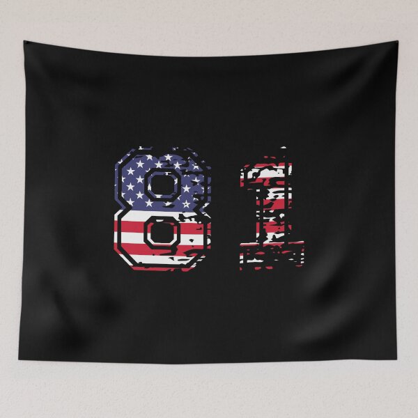 Item preview, 81 American football number USA eighty-one designed and sold by Proud Pro Gifts.