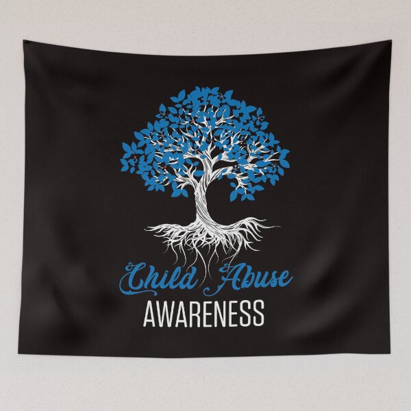 Item preview, Child Abuse Awareness Tree Blue Ribbon April Child Welfare designed and sold by TomGiantDesigns.