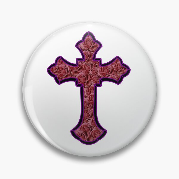 Item preview, Christian cross with red roses designed and sold by Meo Design.