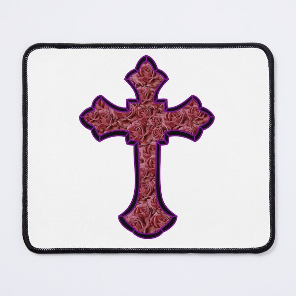 Item preview, Christian cross with red roses designed and sold by Meo Design.