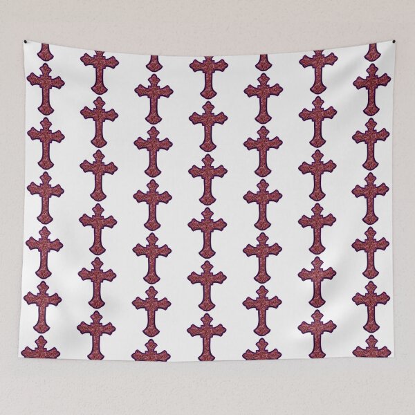 Item preview, Christian cross with red roses designed and sold by Meo Design.