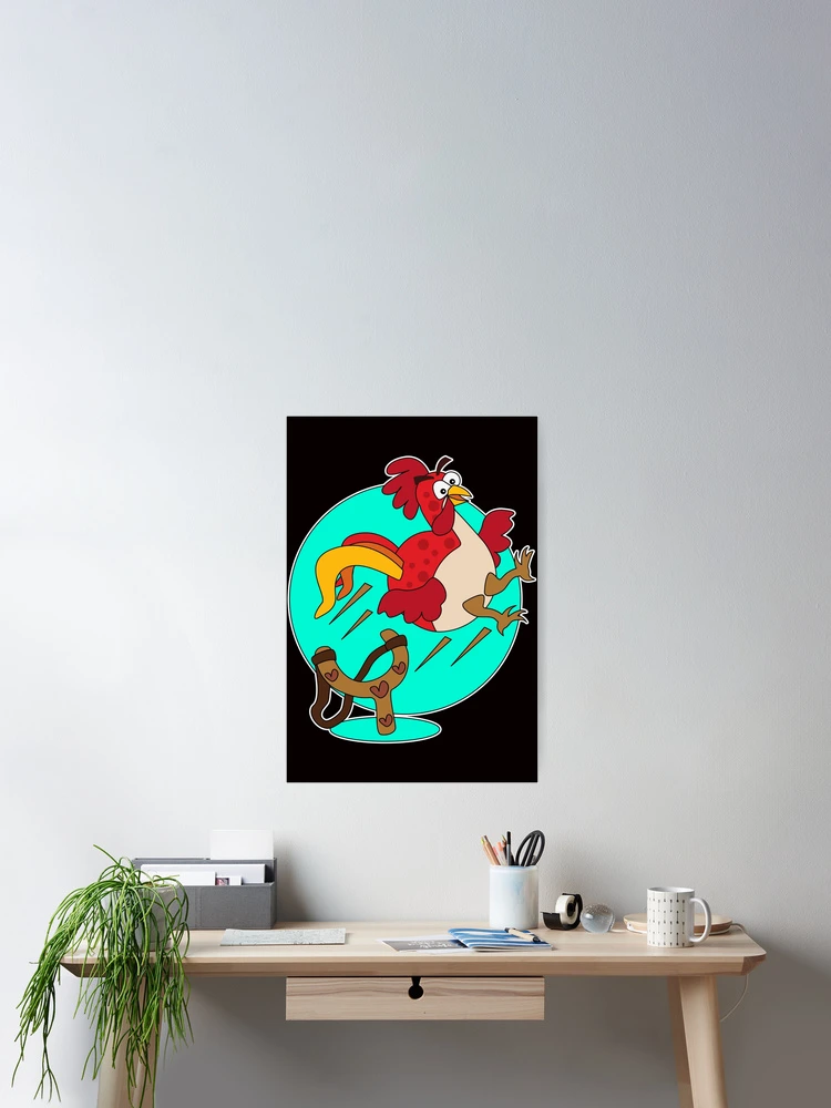 Thumbnail 2 of 3, Poster, Angry Chicken Flying designed and sold by Raju-Creative.