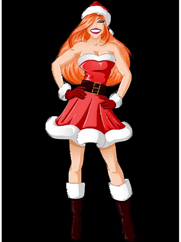 Woman Dressed In Sexy Santa Clothes For Christmas 
