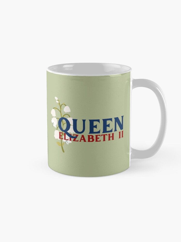 Alternate view of Queen's Platinum Jubilee, 1952-2022, Queen Elizabeth II, Lily of the Valley Mug
