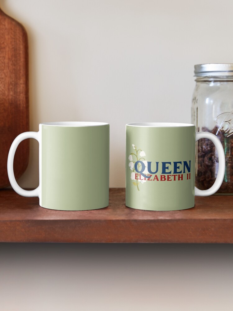 Alternate view of Queen's Platinum Jubilee, 1952-2022, Queen Elizabeth II, Lily of the Valley Mug