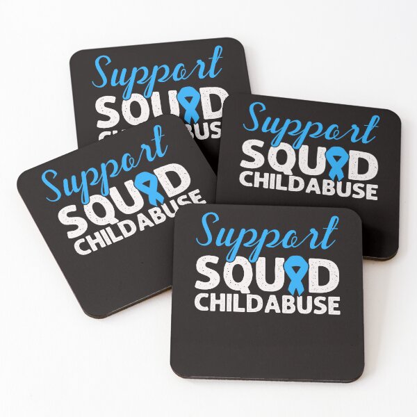 Item preview, Support Squad Child Abuse Blue Ribbon Awareness Support designed and sold by TomGiantDesigns.