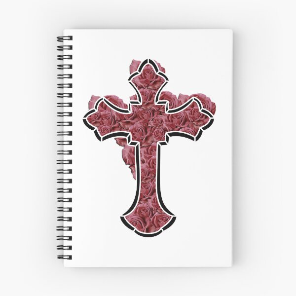 Item preview, Christian cross full of red roses designed and sold by Meo Design.