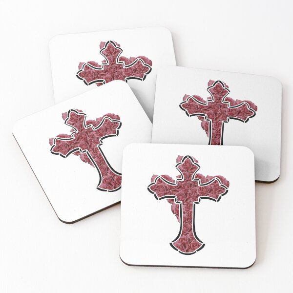 Item preview, Christian cross full of red roses designed and sold by Meo Design.