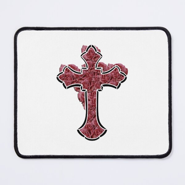 Item preview, Christian cross full of red roses designed and sold by Meo Design.