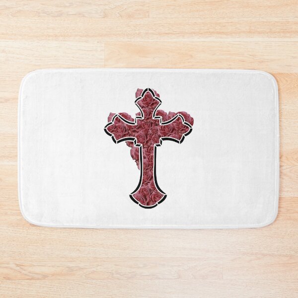 Item preview, Christian cross full of red roses designed and sold by Meo Design.