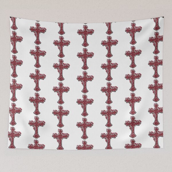 Item preview, Christian cross full of red roses designed and sold by Meo Design.