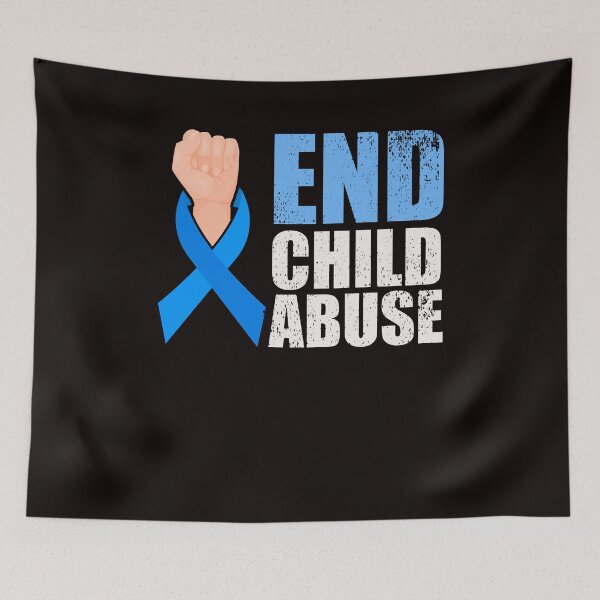 Item preview, End Child Abuse Prevention Month April Awareness Blue Ribbon designed and sold by TomGiantDesigns.