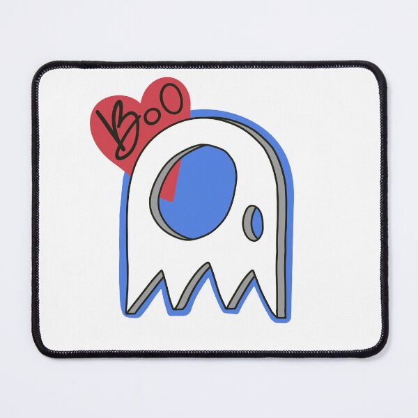 Item preview, Boo 3D Ghost with a Lovehart and Blue Background designed and sold by marie-inks.