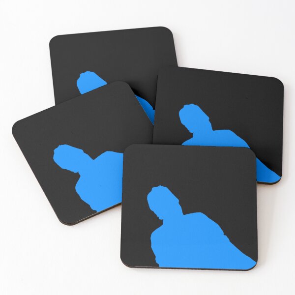Item preview, Teachurb Leaning Left Crooked Shadow Silhouette Gamer Brand Streamer Blue designed and sold by TeachUrb.