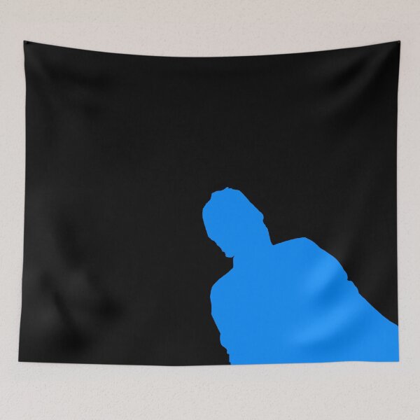 Item preview, Teachurb Leaning Left Crooked Shadow Silhouette Gamer Brand Streamer Blue designed and sold by TeachUrb.