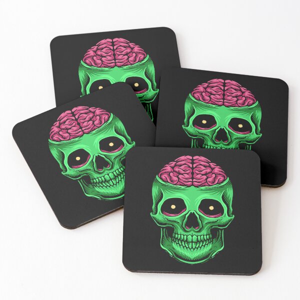 Item preview, Neon green skull BLACK BACKGROUND designed and sold by Proud Pro Gifts.