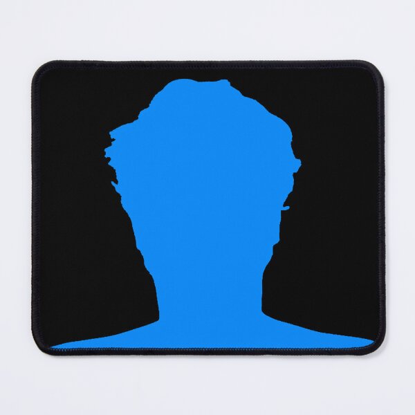 Item preview, Teachurb Messy Hair Silhouette Gamer Brand Streamer Blue designed and sold by TeachUrb.