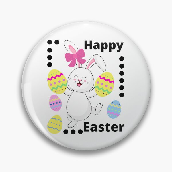 Item preview, Happy Easter, Cute Bunny with Eggs designed and sold by JRice66.
