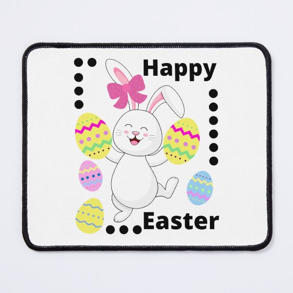 Item preview, Happy Easter, Cute Bunny with Eggs designed and sold by JRice66.