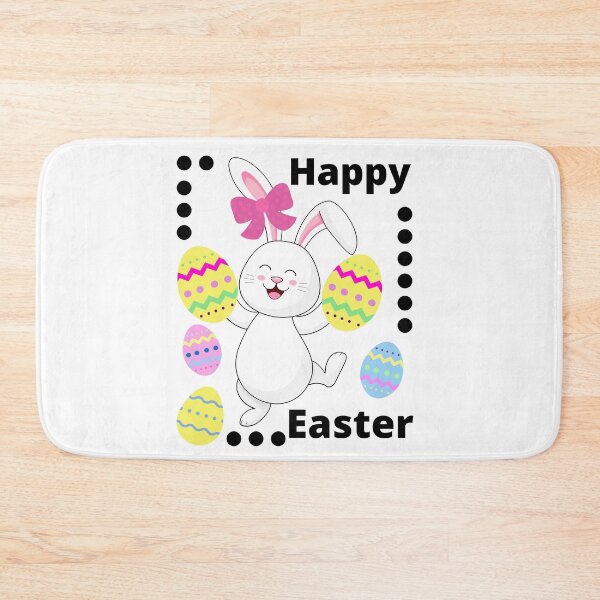 Item preview, Happy Easter, Cute Bunny with Eggs designed and sold by JRice66.