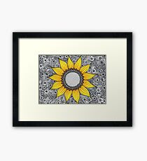 Sonnenblume-Muster Gerahmtes Wandbild