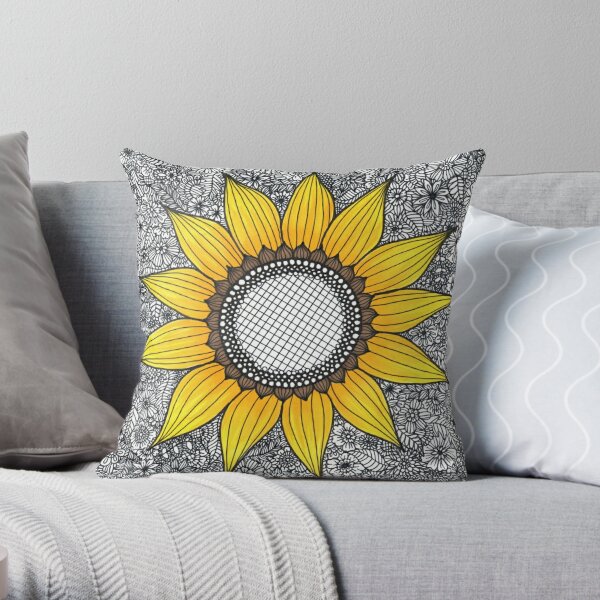 Ditsy Doodle Flowers In Yellow HTV