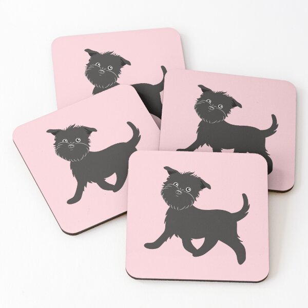 Item preview, Cute Affenpinscher Dog - Pink background designed and sold by Lulupainting.