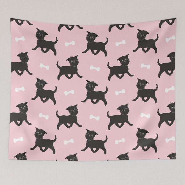 Item preview, Cute Affenpinscher Dog - Pink background designed and sold by Lulupainting.