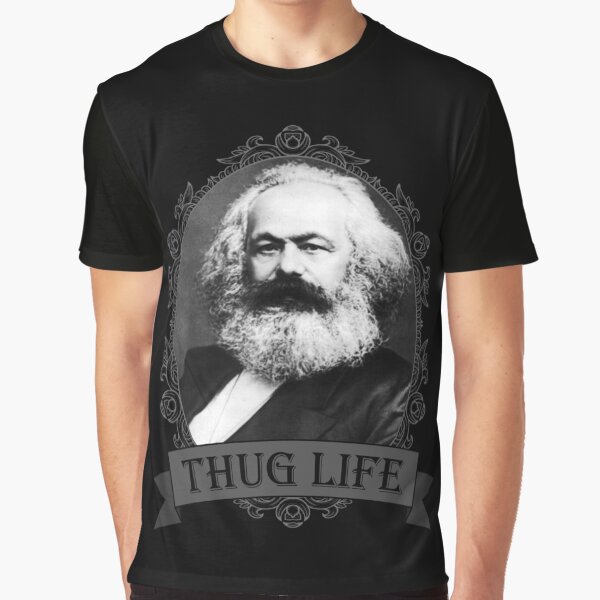 Vista previa del artículo con la obra «Karl Marx Thug retrato de la vida», diseñado y vendido por JacknightW.