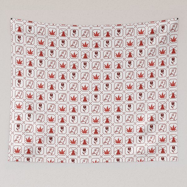 Item preview, Red Holland Tulip Windmill Weed Netherlands designed and sold by FunForShop.