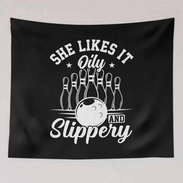Item preview, She Likes It Oily And Slippery Shirt, Bowling Lover Shirt, Bowling Fan Shirt, Bowling Player Shirt, Bowling Team Shirt, Bowling Squad Shirt designed and sold by aymob.