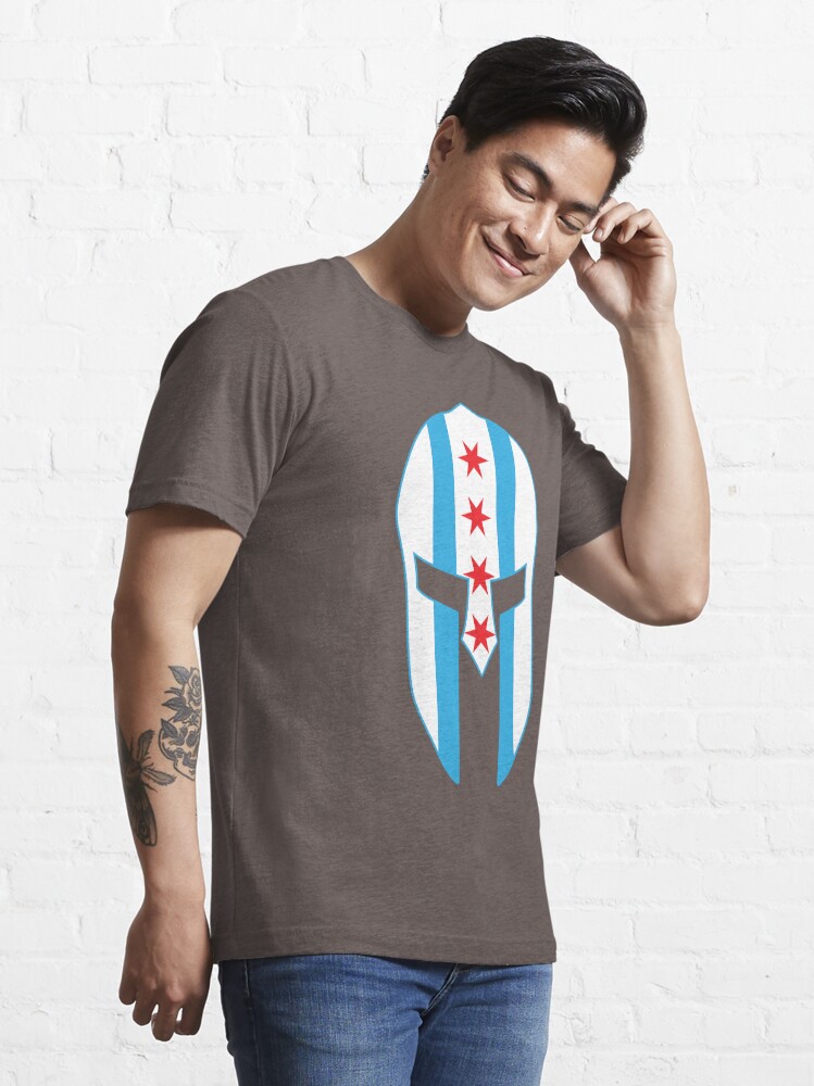 Chicago Blue Line Flag Spartan T-Shirt