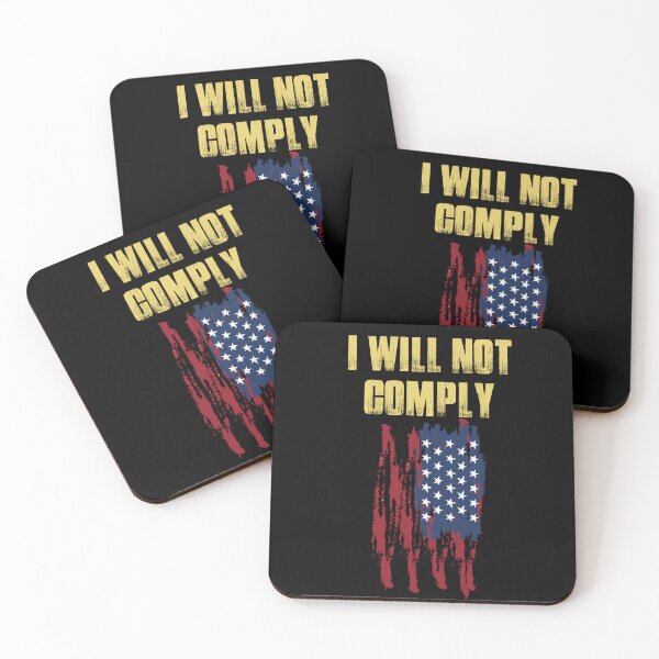 Item preview, Vintage I will not comply Bold  Typography  designed and sold by X-Trends.