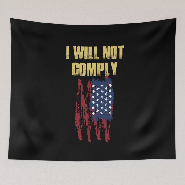 Item preview, Vintage I will not comply Bold  Typography  designed and sold by X-Trends.