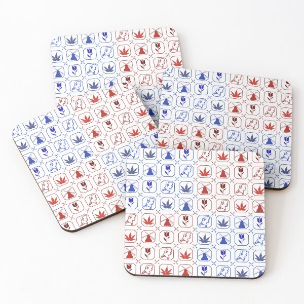 Item preview, Blue and Red Holland Tulip Windmill Weed Netherlands designed and sold by FunForShop.