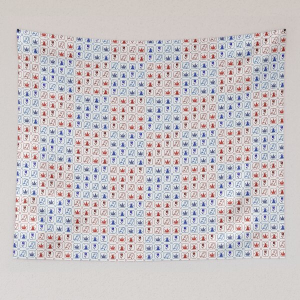 Item preview, Blue and Red Holland Tulip Windmill Weed Netherlands designed and sold by FunForShop.