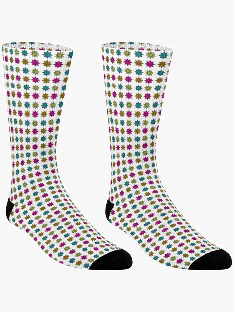 Thumbnail 3 of 5, Socks, Colorful Star Pattern designed and sold by Getchell-Design.