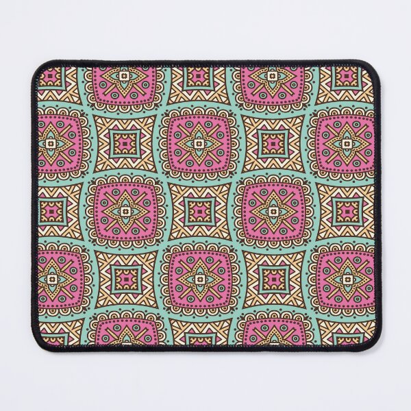 Item preview, Colorful brown pink and green Traditional Portuguese tile designed and sold by anisbbmbrush.